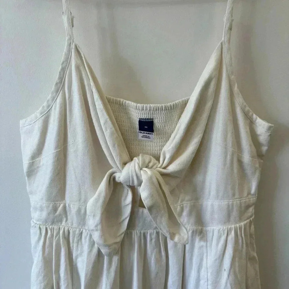 White Mini Cami Dress Old Navy Women Medium with Pockets - Picture 3 of 9